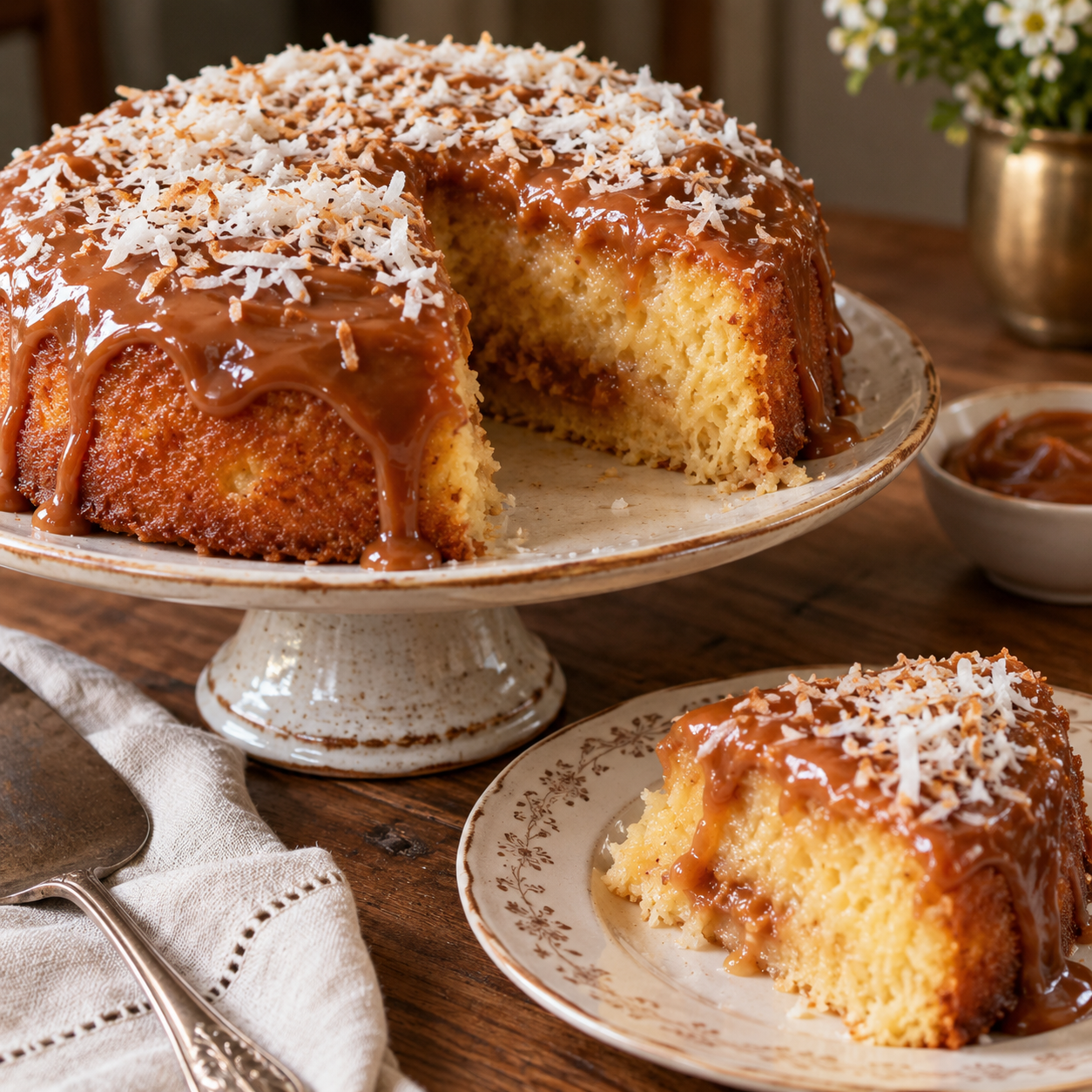 Receita: Bolo de Mandioca com Doce de Leite: cremoso por dentro e impossível de comer apenas um pedaço